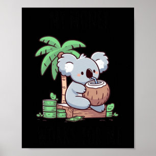 Koala-Sticker met levend inkomen Poster
