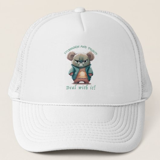 Koala Stubborn Deal Met Het Schattig Schattig Grap Trucker Pet (Voorkant)