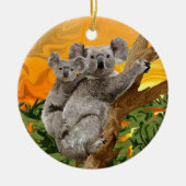 Koala Sunset Keramisch Ornament (Voorkant)