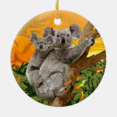 Koala Sunset Keramisch Ornament (Achterkant)