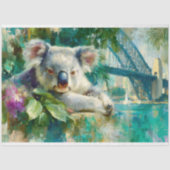 Koala & Sydney Harbour Bridge Decoupage Tissuepapier (Voorkant)