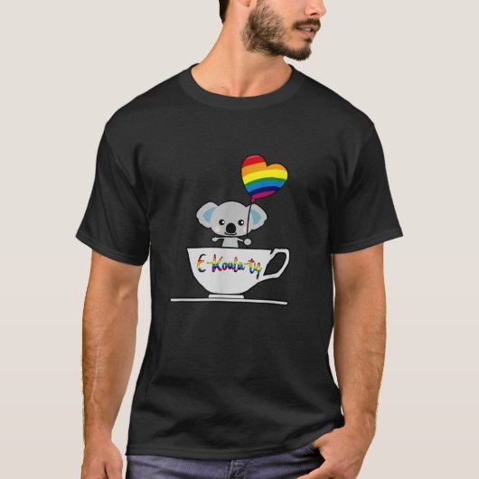 Koala Tea Cup Grappig LGBT E Koala Ty Love Tea en T-shirt (Voorkant)