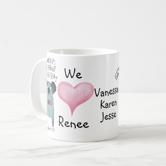 Koala-tea geen Kwaliteit mok van vriendschap (Voorkant links)