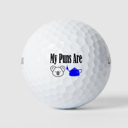 Koala Tea Puns Dad Joke Pun Golfballen (Voorkant)