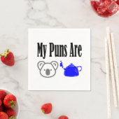 Koala Tea Puns Dad Joke Pun Servet (Insitu)