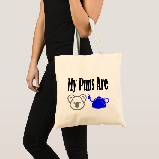 Koala Tea Puns Dad Joke Pun Tote Bag (Voorkant (product))