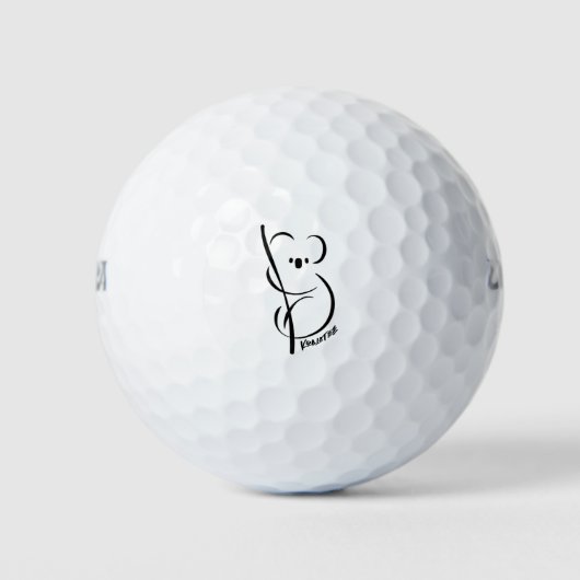 Koala Tee | Kwaliteit Minimaal Inktontwerp Golfballen (Voorkant)