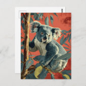 Koala: Tijdloze Wildlife Charm Briefkaart (Voorkant / Achterkant)