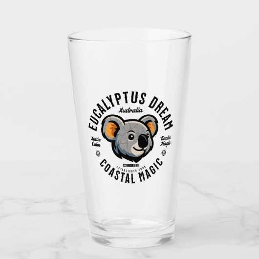 Koala Traum – Eucalyptus Wildnis Australien Glas (Voorkant)