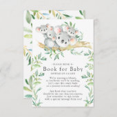 Koala Triplets Baby shower Boek voor Baby Kaart (Voorkant / Achterkant)