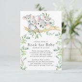 Koala Triplets Baby shower Boek voor Baby Kaart (Staand voorkant)