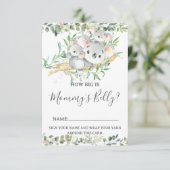 Koala Twins Hoe groot is mama's buik spel Kaart (Staand voorkant)