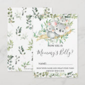 Koala Twins Hoe groot is mama's buik spel Kaart (Voorkant / Achterkant)