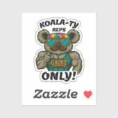 Koala-ty Reps Only – Funny Koala Gym Workout Sticker (Vel)