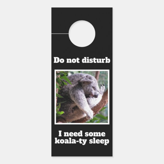 Koala-ty Sleep Door Hanger (Voorkant)