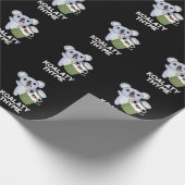 Koala-ty Thyme Funny Koala Thyme Pun Dark BG Cadeaupapier (Hoek)