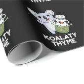Koala-ty Thyme Funny Koala Thyme Pun Dark BG Cadeaupapier (Rol Hoek)