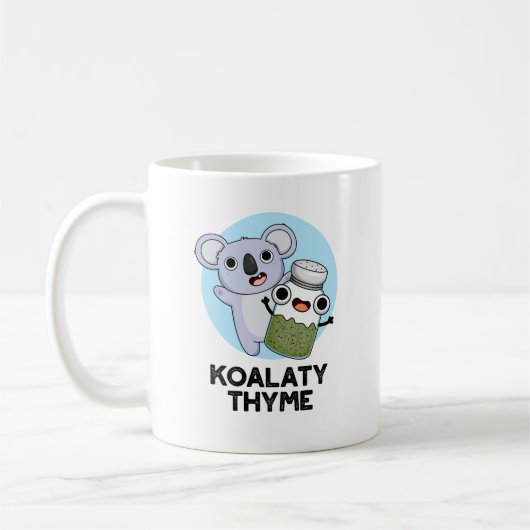 Koala-ty Thyme Funny Koala Thyme Pun Koffiemok (Links)