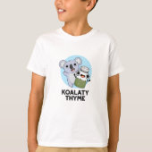Koala-ty Thyme Funny Koala Thyme Pun T-shirt (Voorkant)