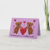 Koala Valentijn Hearts Kaarten (Voorkant)