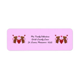 Koala Valentijn Hearts Retouradreslabels Etiket