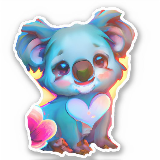 Koala Valentijn Sticker (Voorkant)