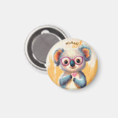 Koala Valentijnsdag Hart Badge Kinderen School Magneet (Voorkant / Achterkant)