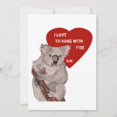 Koala Valentijnse  Feestdagenkaart (Voorkant)