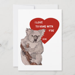 Koala Valentijnse  Feestdagenkaart