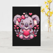 Koala Valentijnsharten Beer  Kaart (Gele Bloem)