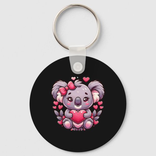 Koala Valentine Hearts Bear  Sleutelhanger (Voorkant)