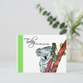 Koala - "Vandaag is echt een goede dag!" Briefkaart (Staand voorkant)