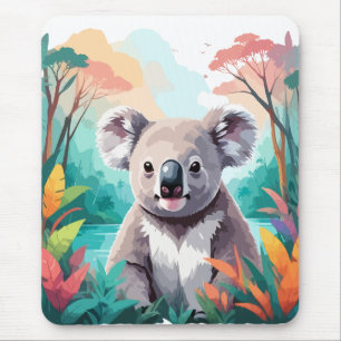 Koala Vector Art Animal in de majestueuze Natuur Muismat