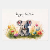 Koala veld van paaseieren Happy Easter Inpakpapier Vel (Voorkant 3)