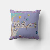 Koala-verjaardag Cute Koala's Kinders Purperen Kus Kussen (Achterkant)