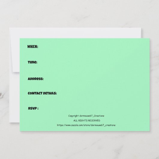 KOALA verjaardagsfeest Kaart (Achterkant)