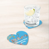 Koala Verjaardagsfeestje Blauw Papier Feest Onderz Kartonnen Onderzetters (Insitu)