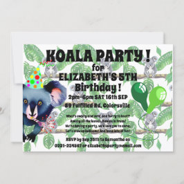 KOALA verjaardagsfeestje Kaart