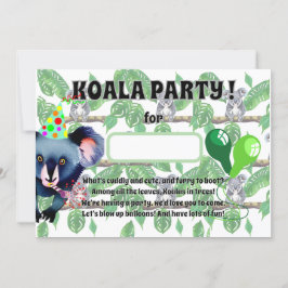 KOALA verjaardagsfeestje  Kaart