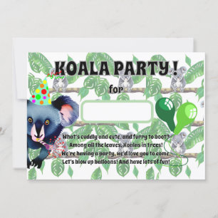 KOALA verjaardagsfeestje  Kaart