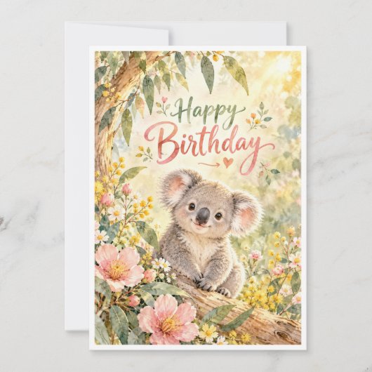 Koala Verjaardagskaart (Voorkant)