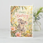 Koala Verjaardagskaart (Staand voorkant)