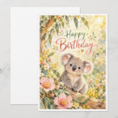 Koala Verjaardagskaart (Voorkant / Achterkant)