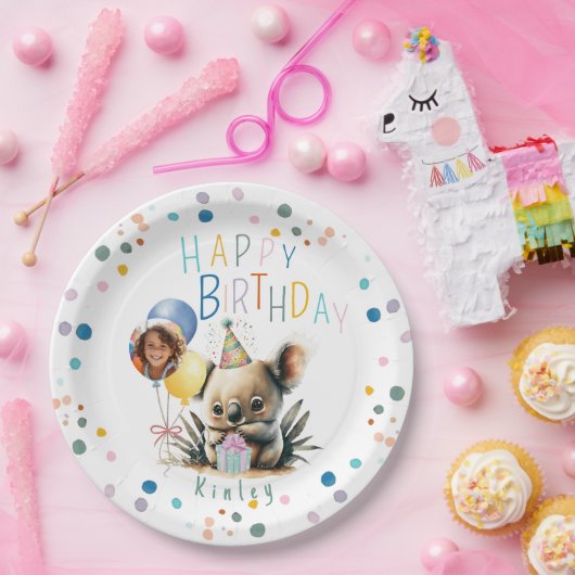 Koala Verjaardagspapier Borden Papieren Bordje (Feest)