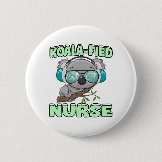 Koala-verpleegster Ronde Button 5,7 Cm (Voorkant)