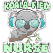 Koala-verpleegster Sticker (Voorkant)