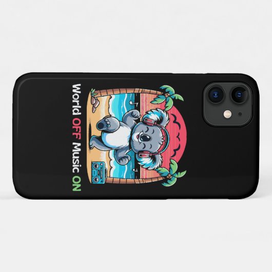 Koala vibing op het strand Case-Mate iPhone case (Achterkant (horizontaal))