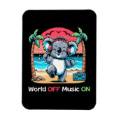 Koala Vibing op het strand Magneet (Verticaal)