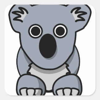 koala vierkante sticker