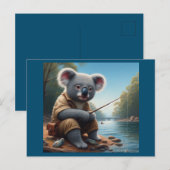 Koala Vist Briefkaart (Voorkant / Achterkant)